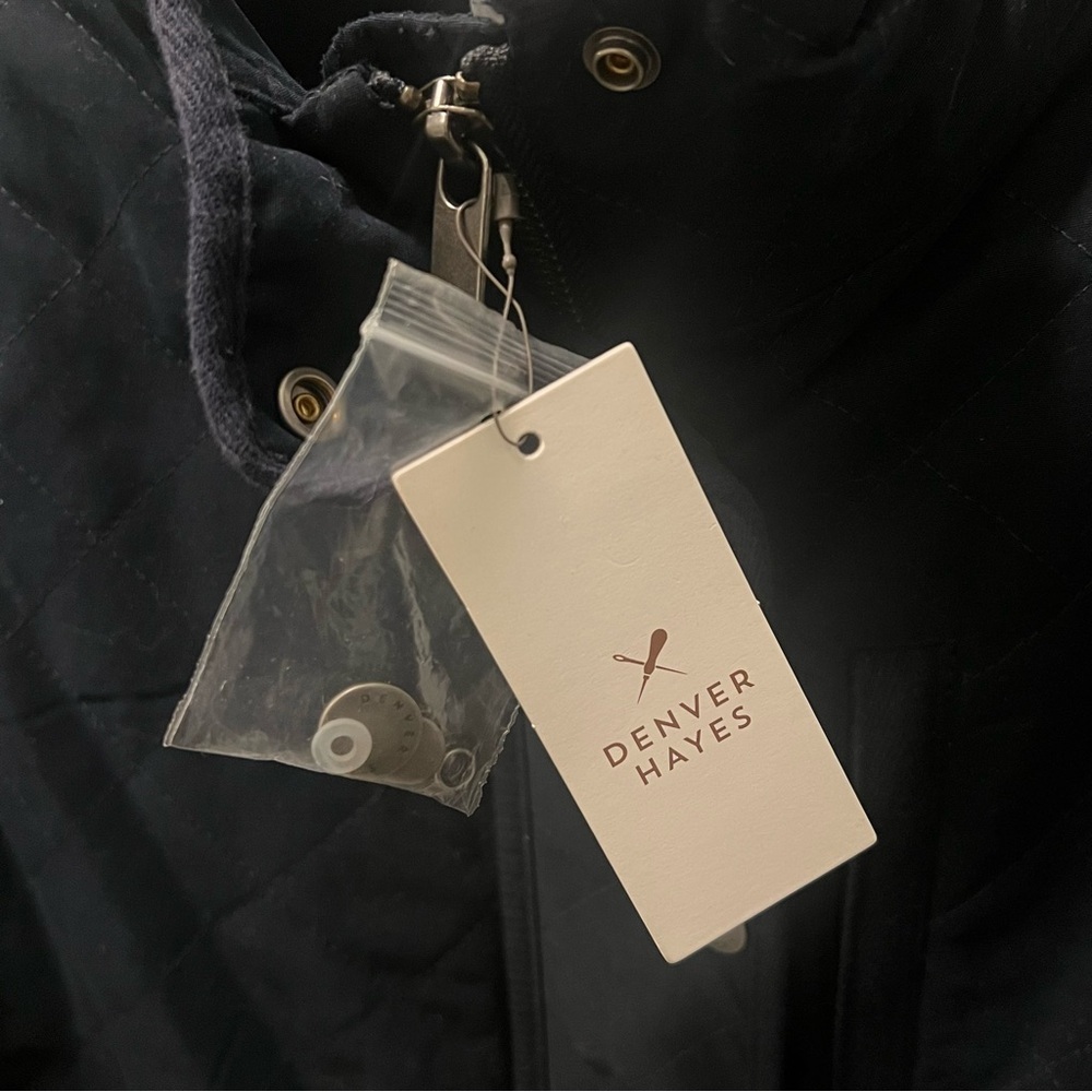 NWT DENVER HAYES Quilted Navy Blue Jacket Women's Size Medium - Picture 9 of 16